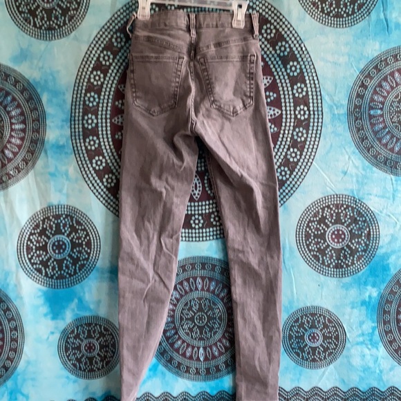 TOPSHOP Gray high rise skinny jeans - Picture 3 of 3